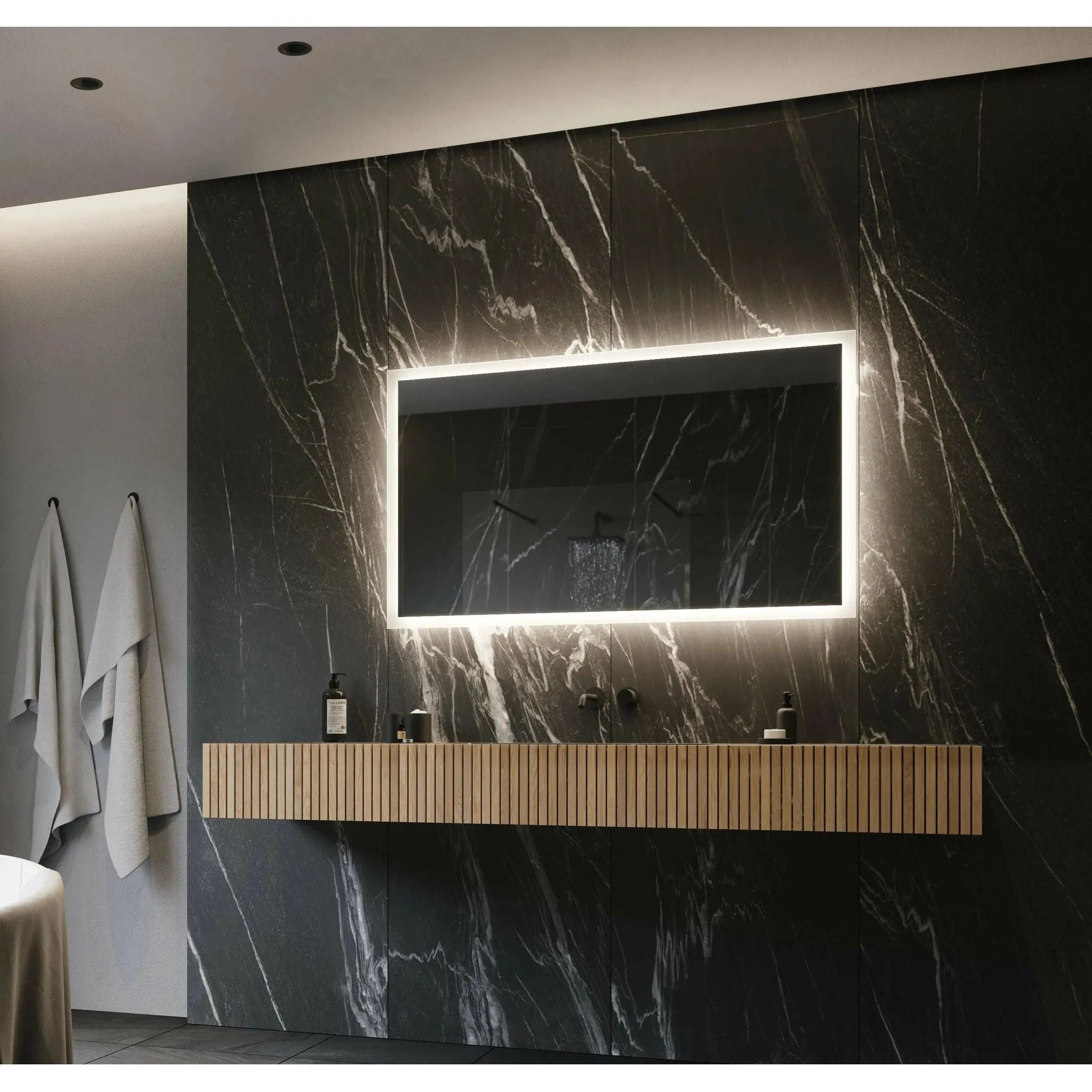 Paris Mirror - Rectangle Backlit LED Mirror - RECTX48283000 | Montreal Lighting & Hardware