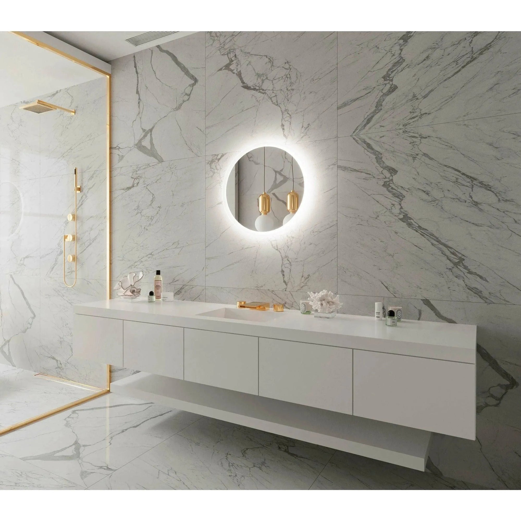 Paris Mirror - Round Backlit LED Mirror - ROUNX24243000 | Montreal Lighting & Hardware