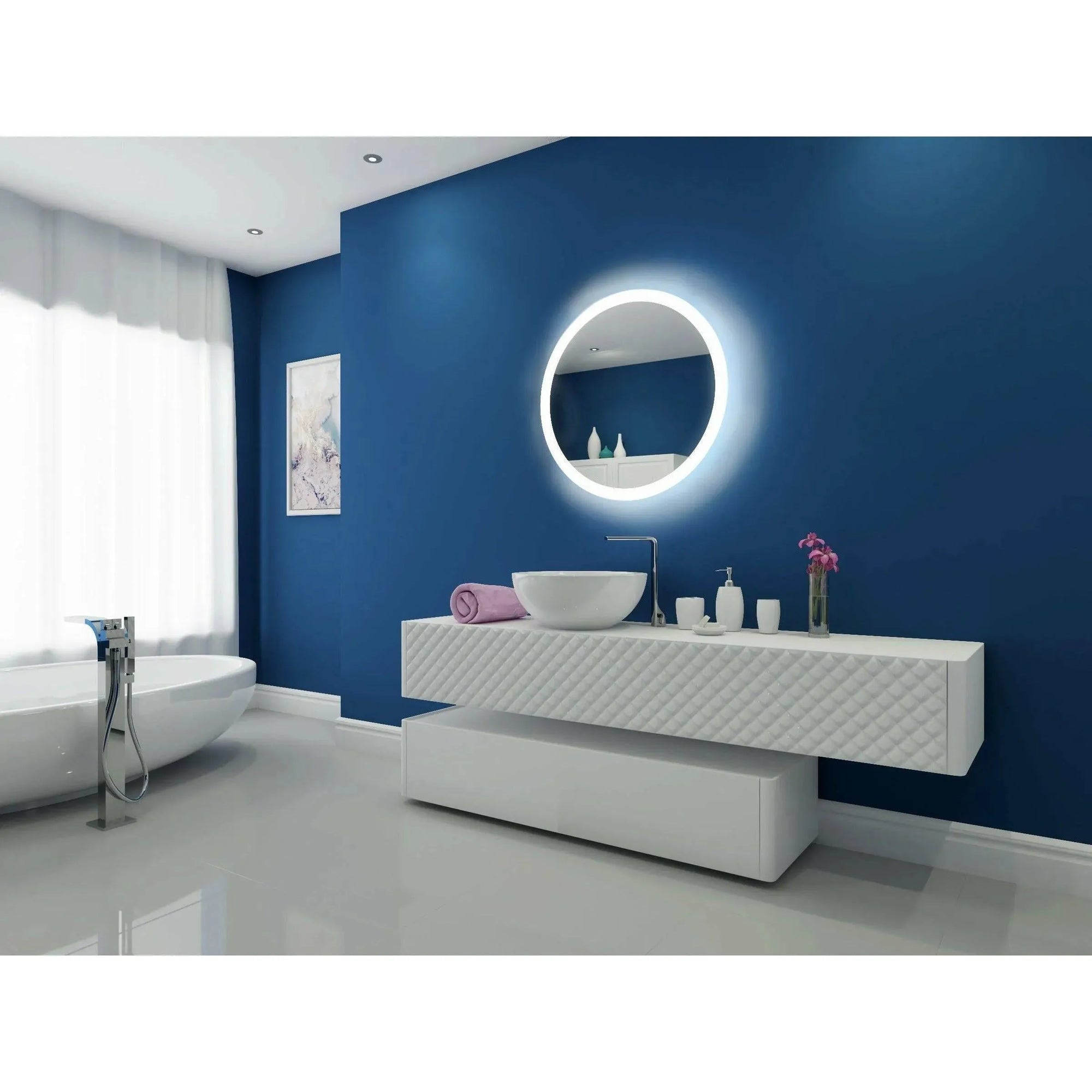 Paris Mirror - Round Backlit LED Mirror - ROUNX24243000 | Montreal Lighting & Hardware