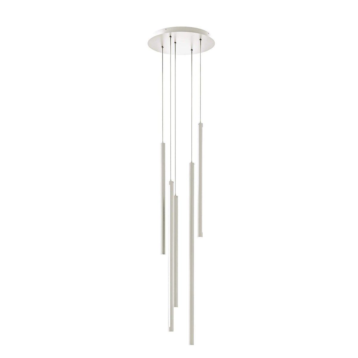Dals Lighting - PDLED Round CCT LED Duo-Light Cylinder Pendant Cluster - PDLED120-5-WH | Montreal Lighting & Hardware