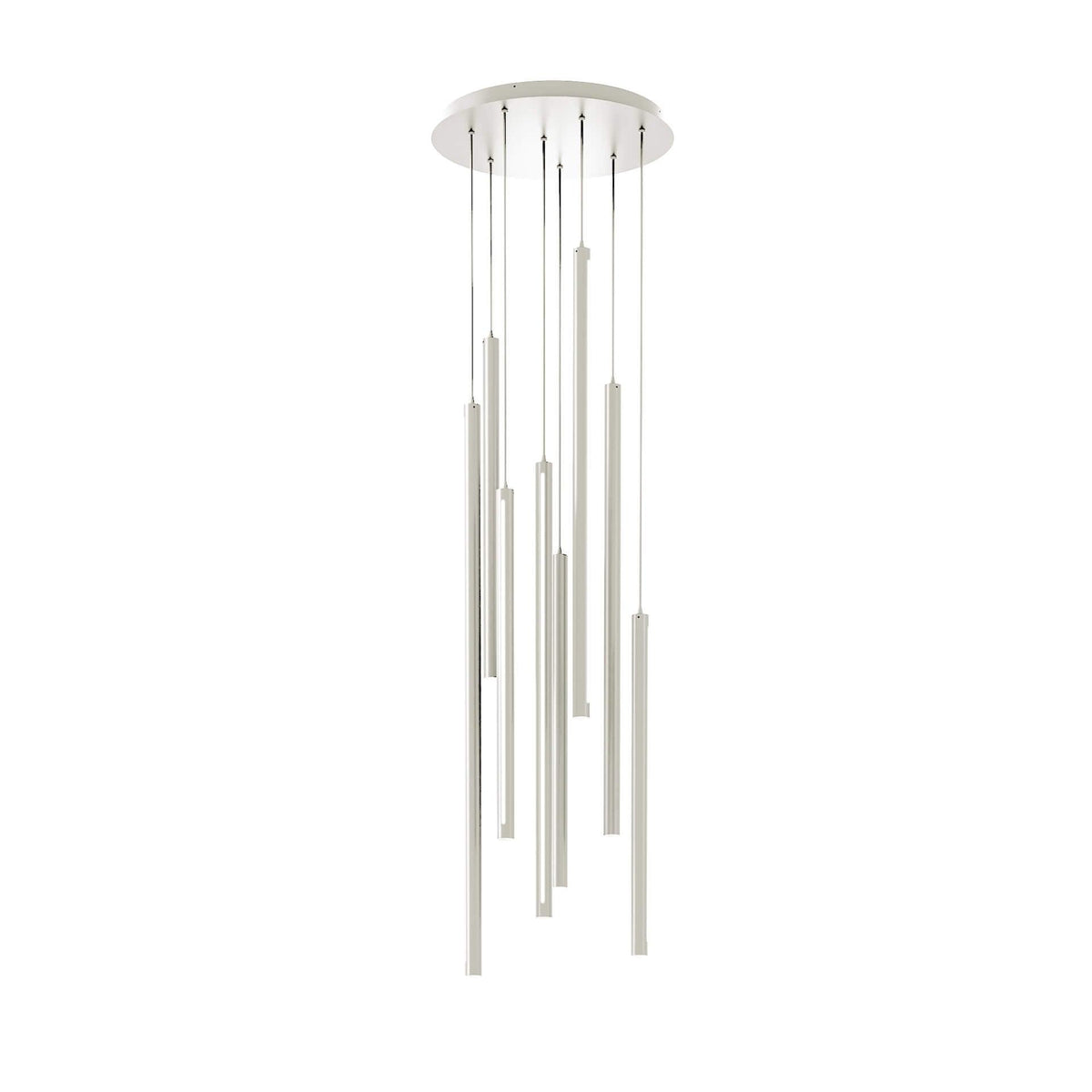 Dals Lighting - PDLED Round CCT LED Duo-Light Cylinder Pendant Cluster - PDLED120-8-WH | Montreal Lighting & Hardware