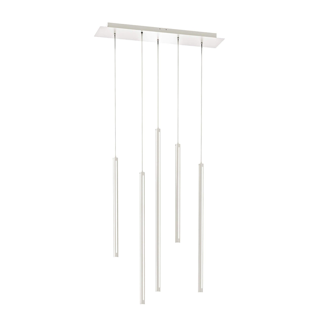 Dals Lighting - PDLED Square CCT LED Duo-Light Cylinder Pendant Cluster - PDLED120-5SQ-WH | Montreal Lighting & Hardware