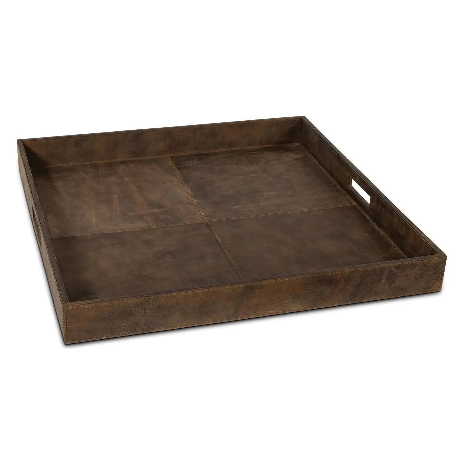 Regina Andrew - Derby Square Leather Tray - 20-1507BLK | Montreal Lighting & Hardware