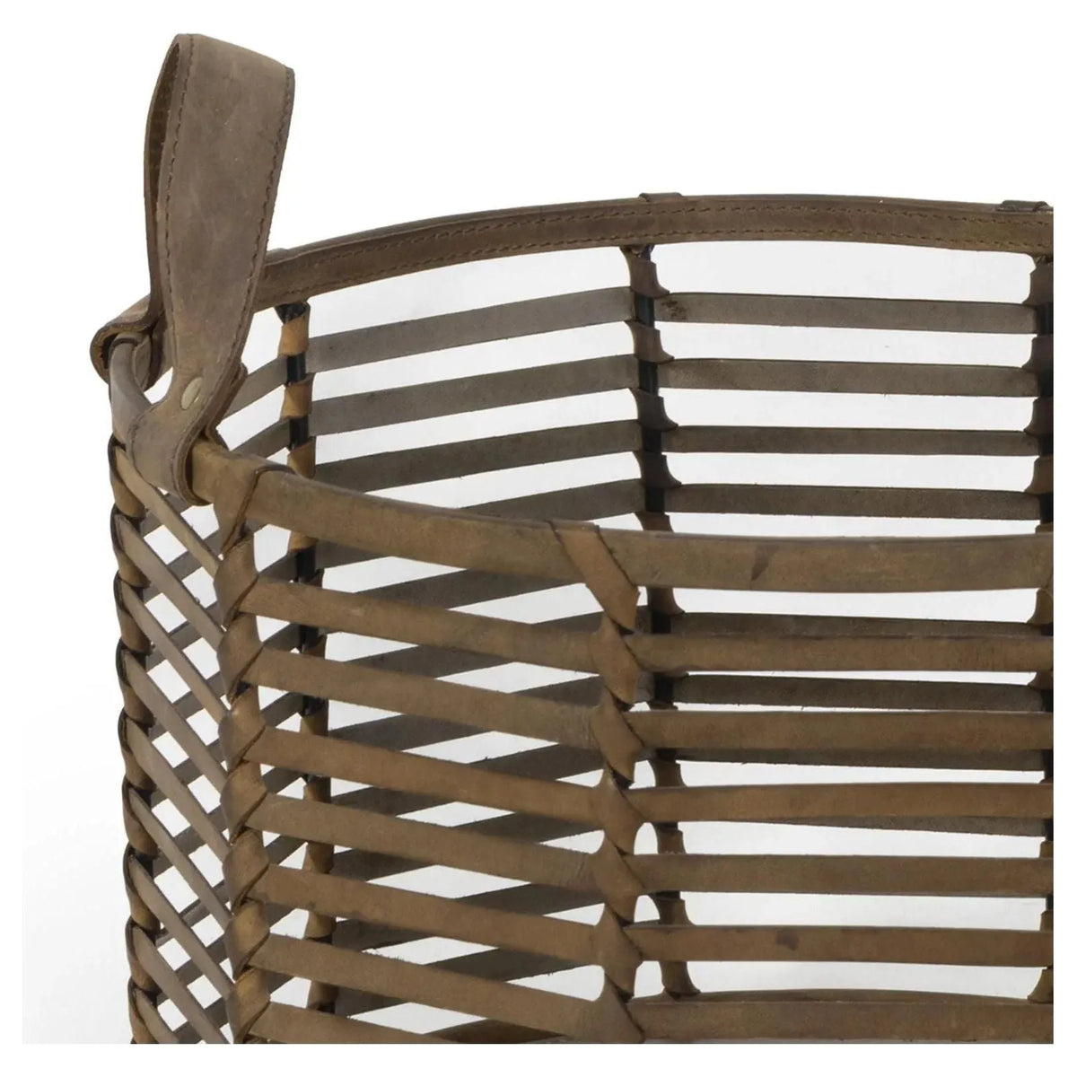 Regina Andrew - Finn Leather Basket - 20-1517 | Montreal Lighting & Hardware