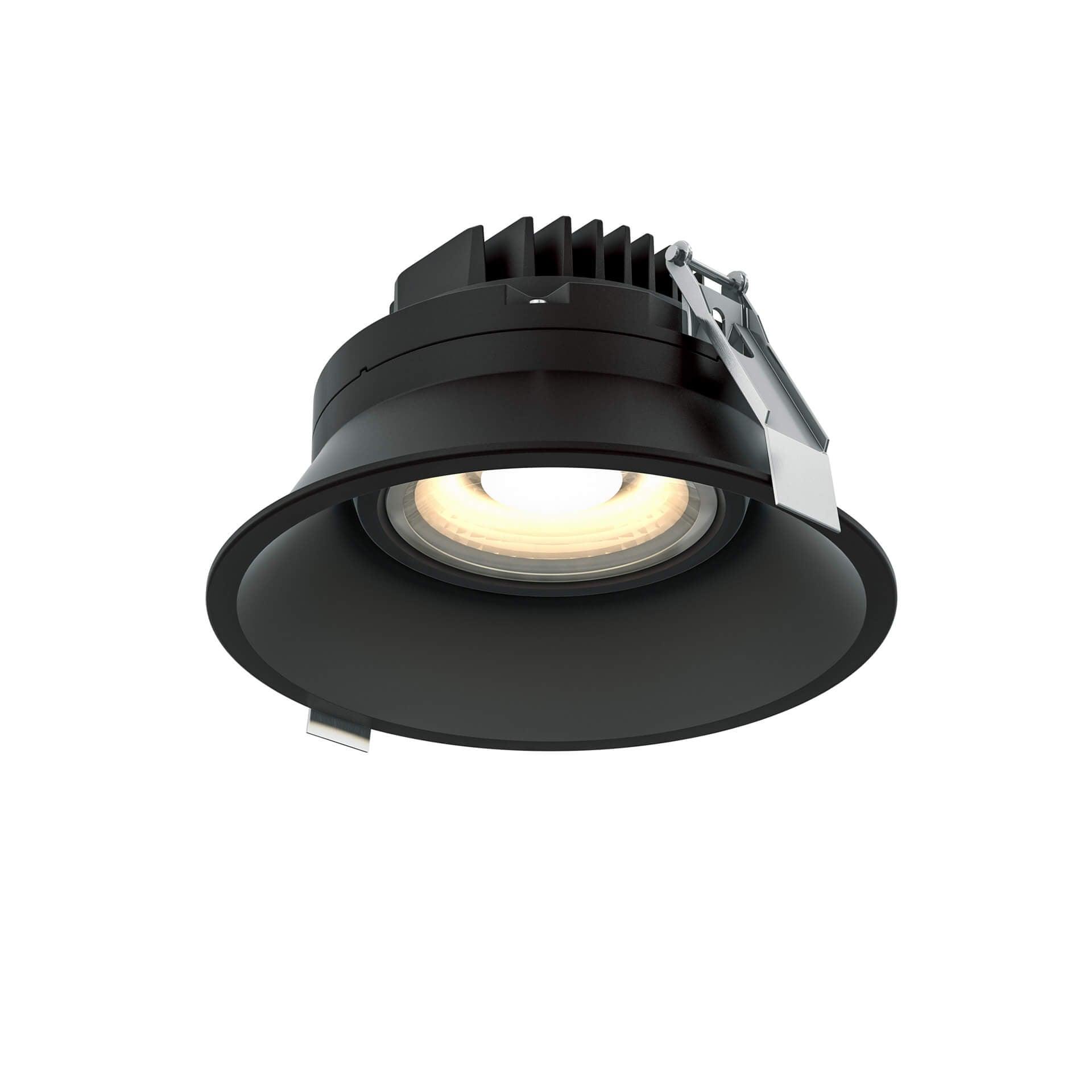 DALS Lighting - 6" Round Indoor/Outdoor Regressed Gimbal Down Light CCT - RGM6-CC-BK | Montreal Lighting & Hardware
