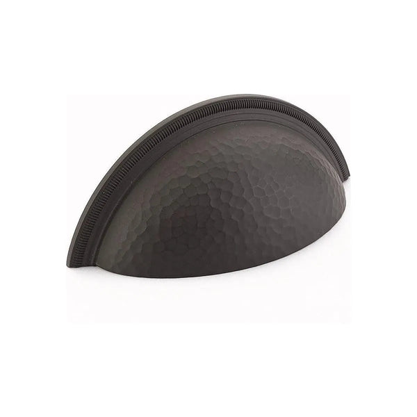 Atherton Knurled Edge Hammered Cup Pull