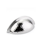 Schaub - Atherton Plain Edge Hammered Cup Pull - 573-26 | Montreal Lighting & Hardware