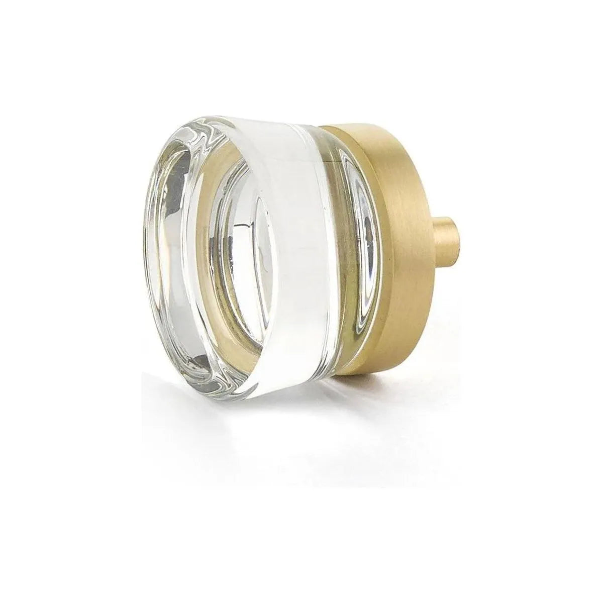 Schaub - City Lights Flat Disc Glass Knob - 77-SB | Montreal Lighting & Hardware