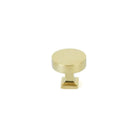 Schaub - Haniburton Round Knob with Square Base - 469-UNBR | Montreal Lighting & Hardware