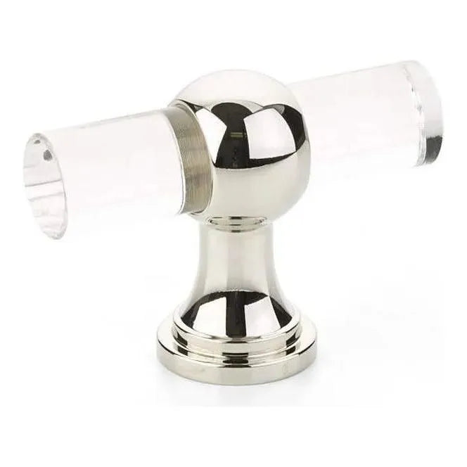 Schaub - Lumiere Transitional Adjustable Clear Acrylic T-Knob - 411-PN | Montreal Lighting & Hardware