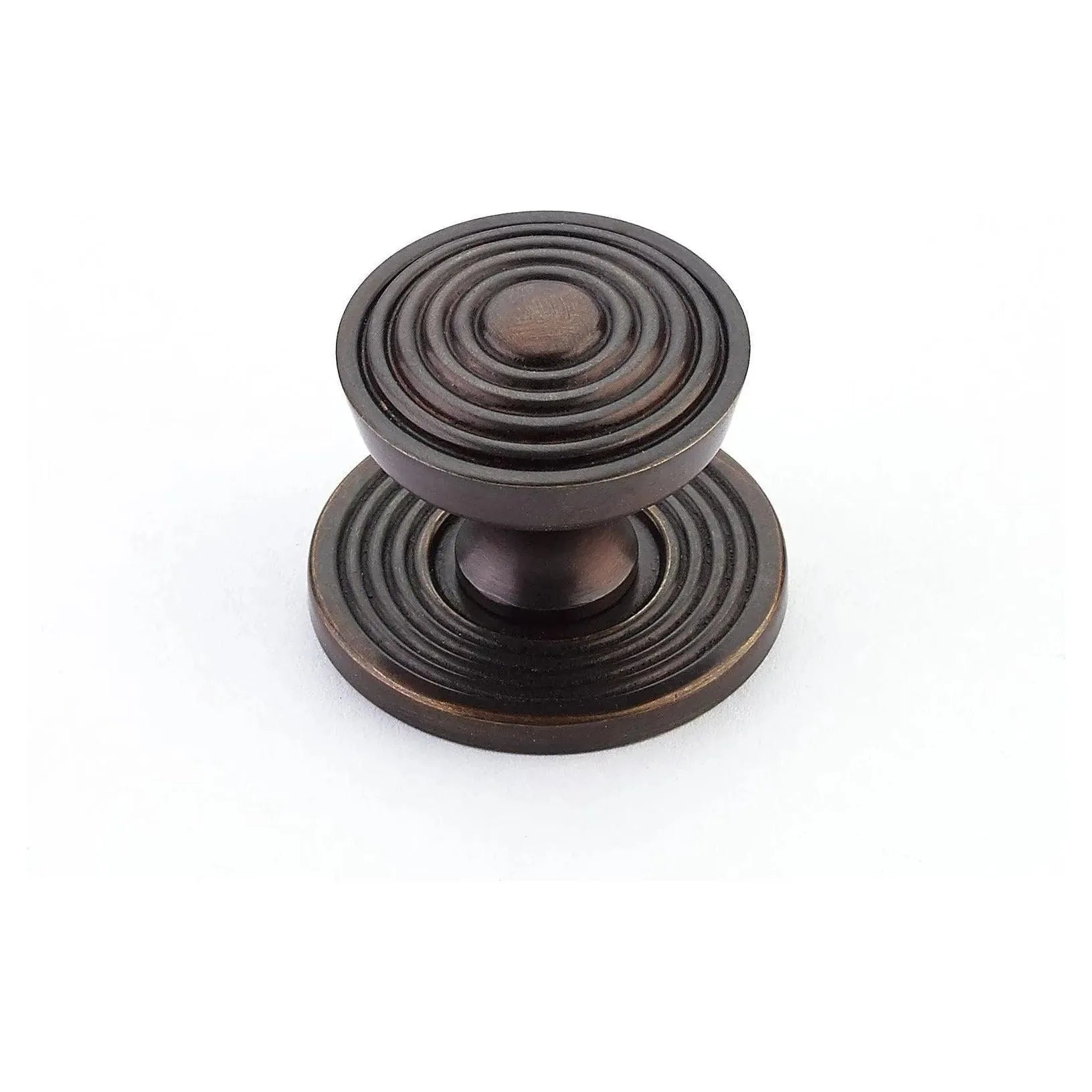 Schaub - Sonata Round Knob with Backplate - 967M-DAB | Montreal Lighting & Hardware
