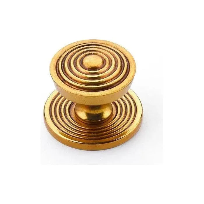 Schaub - Sonata Round Knob with Backplate - 967M-DAB | Montreal Lighting & Hardware