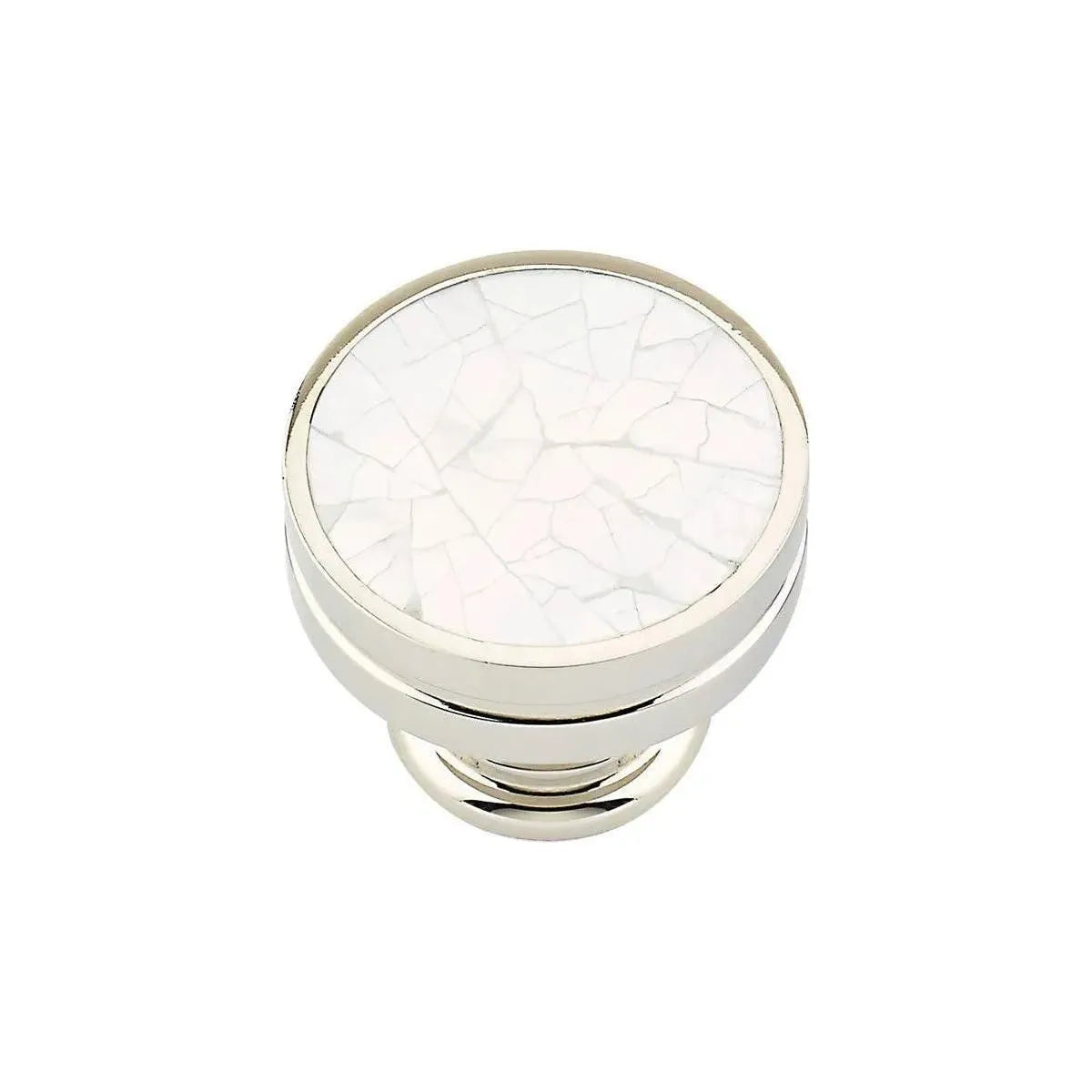 Schaub - Symphony Round Flat Knob - 990-MOP/PN | Montreal Lighting & Hardware