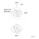 Schonbek Beyond - Atomic LED Pendant - BPD45236-BK/AB | Montreal Lighting & Hardware