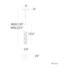 Schonbek Beyond - Cru LED Mini Pendant - BPD14214-PN | Montreal Lighting & Hardware