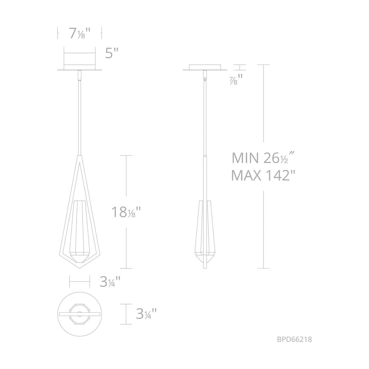 Schonbek Beyond - Devotion LED Mini Pendant - BPD66218-AB | Montreal Lighting & Hardware