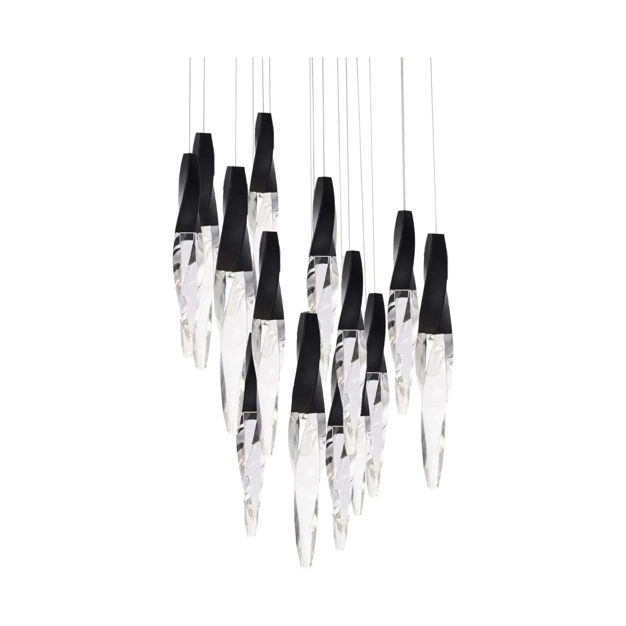 Schonbek Beyond - Kindjal 15 Light LED Multi-Light Pendant - BPD13215-AB | Montreal Lighting & Hardware