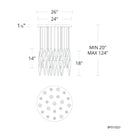 Schonbek Beyond - Kindjal 21 Light LED Multi-Light Pendant - BPD13221-AB | Montreal Lighting & Hardware