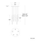 Schonbek Beyond - Kindjal 5 Light LED Multi-Light Pendant - BPD13205-AB | Montreal Lighting & Hardware