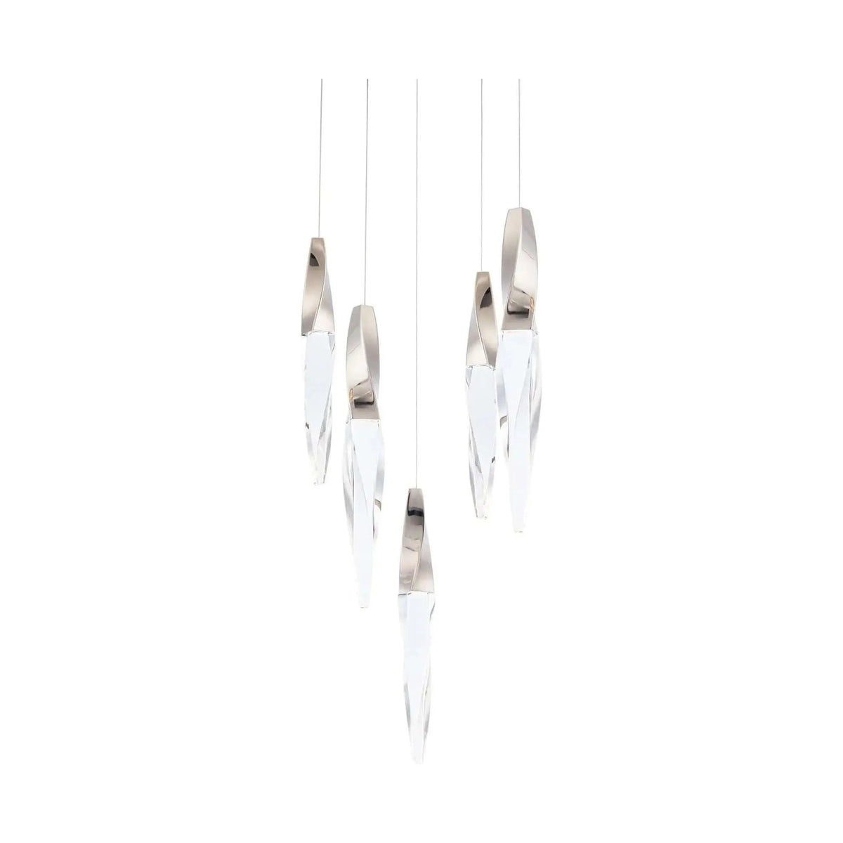 Schonbek Beyond - Kindjal 5 Light LED Multi-Light Pendant - BPD13205-PN | Montreal Lighting & Hardware