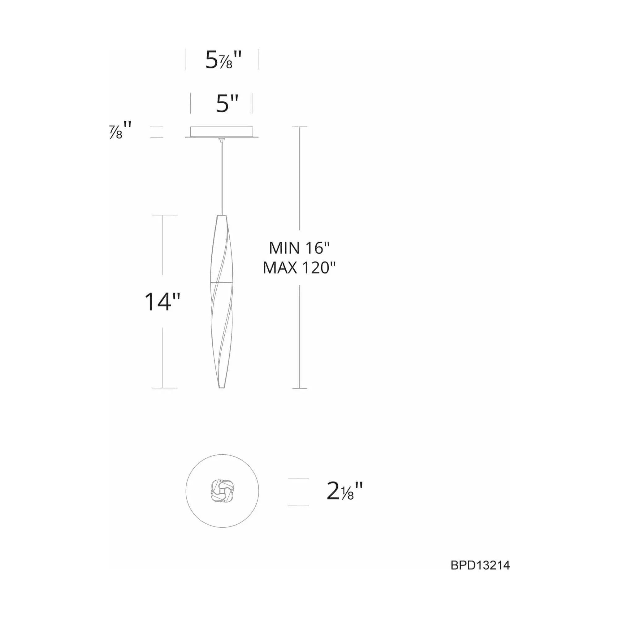 Schonbek Beyond - Kindjal LED Mini Pendant - BPD13214-AB | Montreal Lighting & Hardware