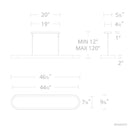 Schonbek Beyond - Marquis LED Linear Pendant - BPD83247-AB | Montreal Lighting & Hardware