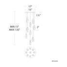 Schonbek Beyond - Martini 9 Light LED Multi-Light Pendant - BPD20209O-AB | Montreal Lighting & Hardware