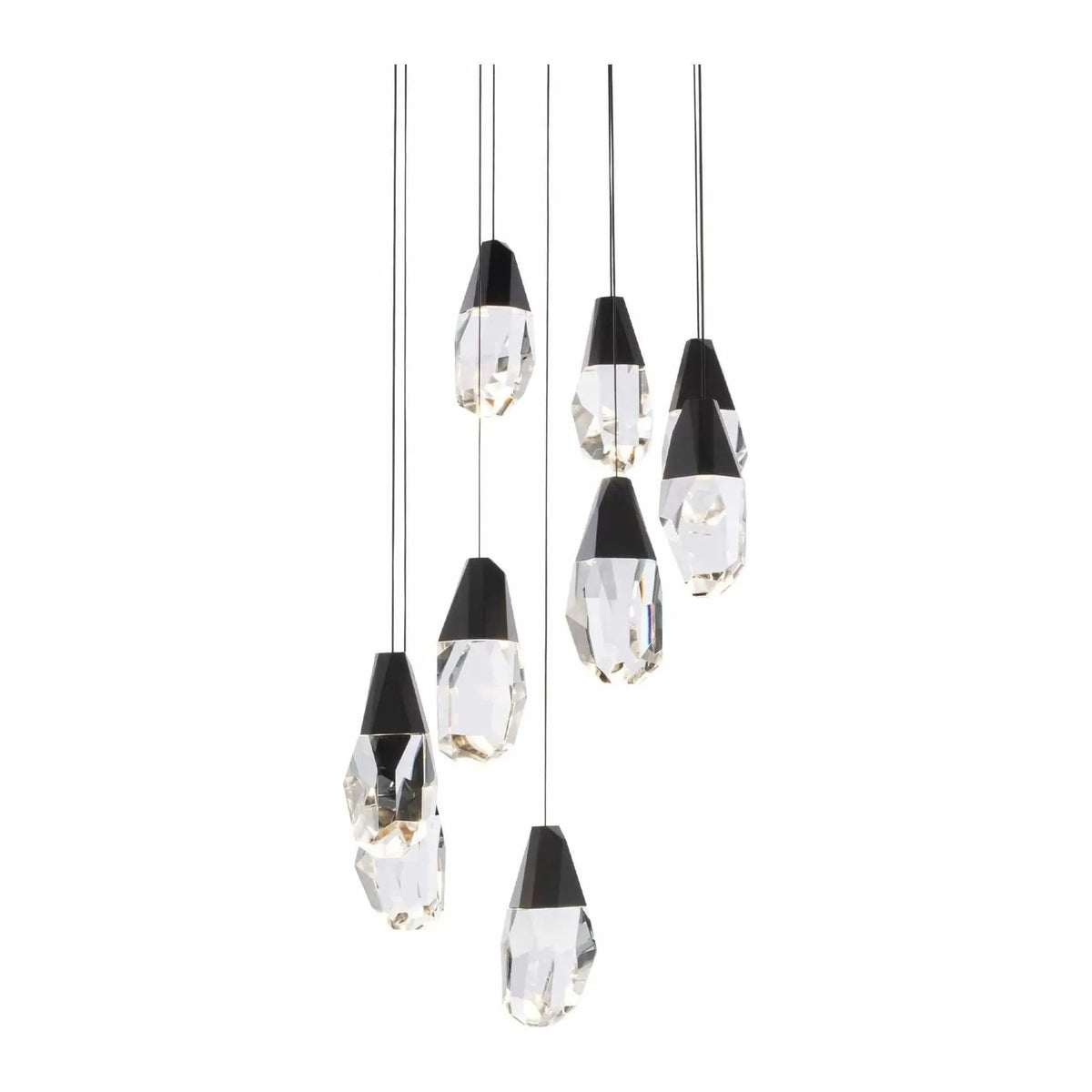 Schonbek Beyond - Martini 9 Light LED Multi-Light Pendant - BPD20209O-BK | Montreal Lighting & Hardware