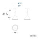 Schonbek Beyond - Primrose LED Mini Pendant - BPD34208-BK | Montreal Lighting & Hardware