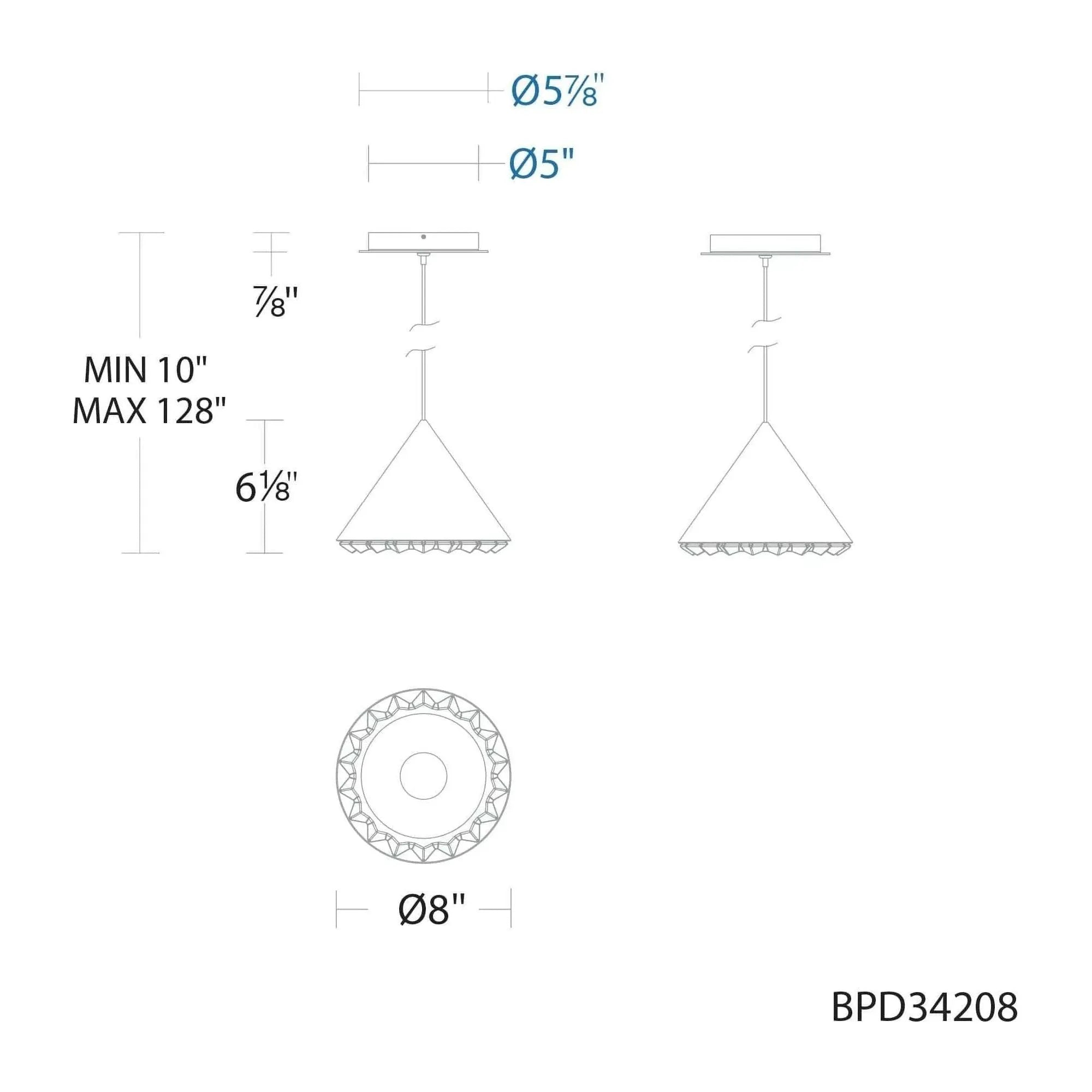 Schonbek Beyond - Primrose LED Mini Pendant - BPD34208-BK | Montreal Lighting & Hardware