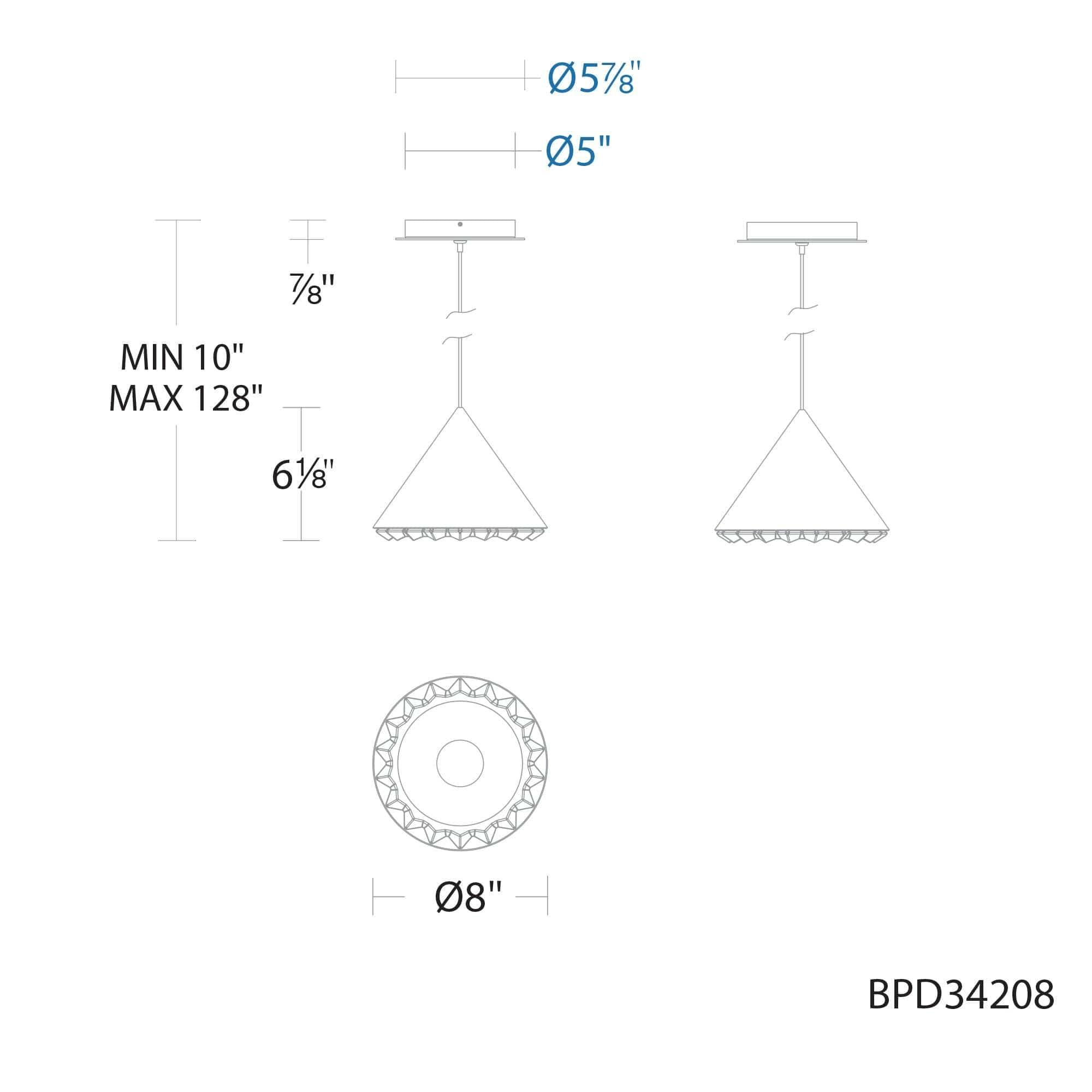 Schonbek Beyond - Primrose LED Mini Pendant - BPD34208-BK | Montreal Lighting & Hardware