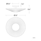 Schonbek Signature - Origami Semi-Flush Mount - S7212-700H | Montreal Lighting & Hardware