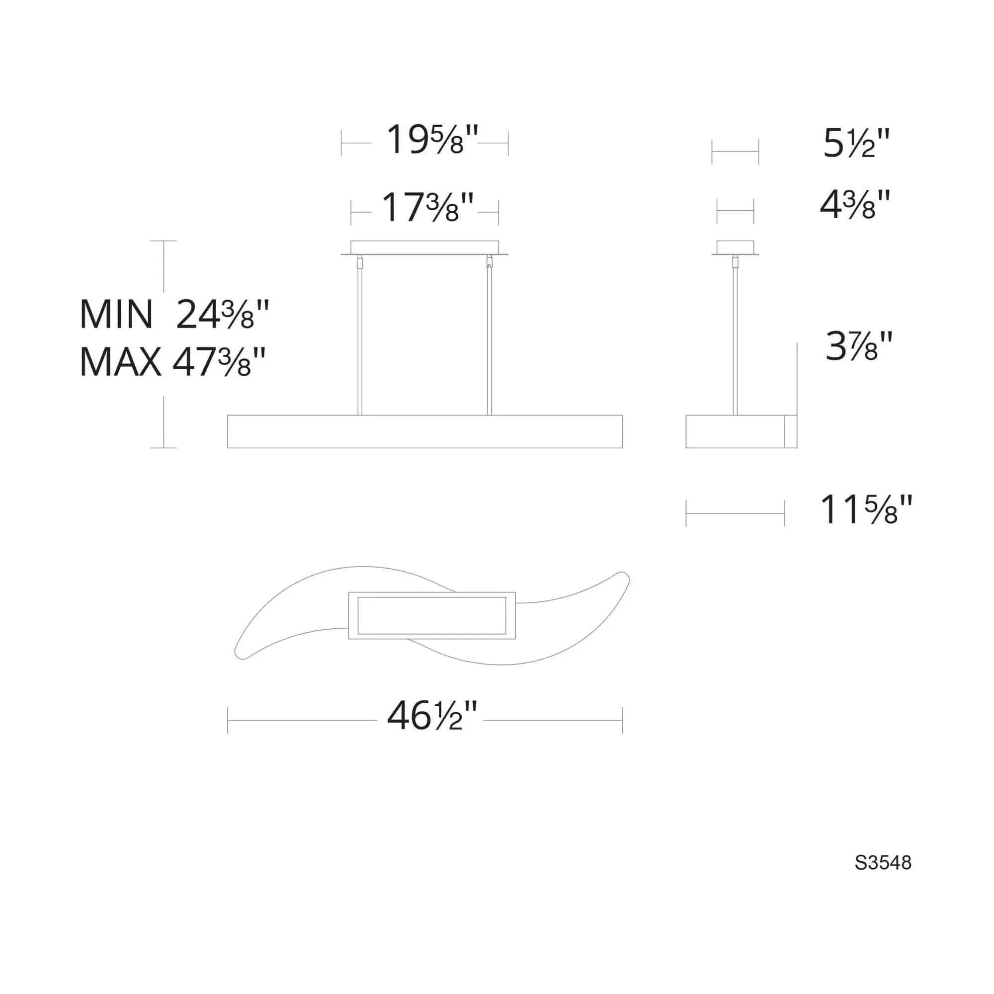 Schonbek Signature - Soleil Linear Pendant - S3548-701O | Montreal Lighting & Hardware