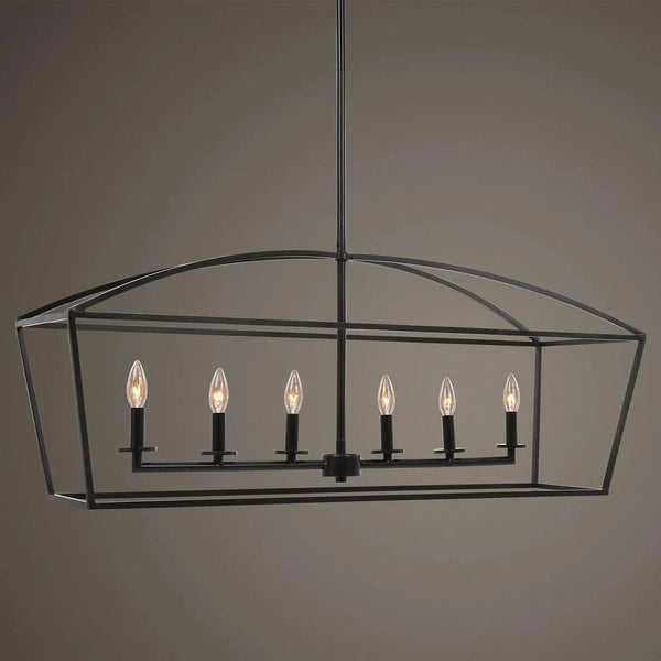 Clayton Six Light Linear Chandelier