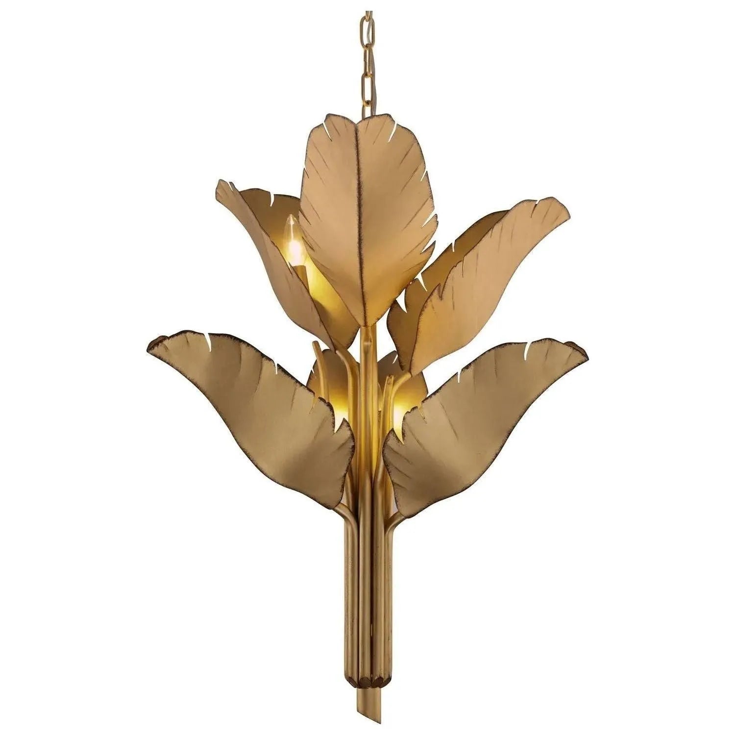 Varaluz - Banana Leaf Chandelier - 901C06GO | Montreal Lighting & Hardware