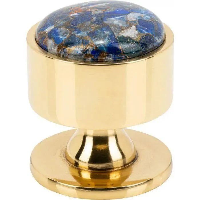 Vesta Fine Hardware - Firesky Mohave Lapis Knob - V7550PB | Montreal Lighting & Hardware