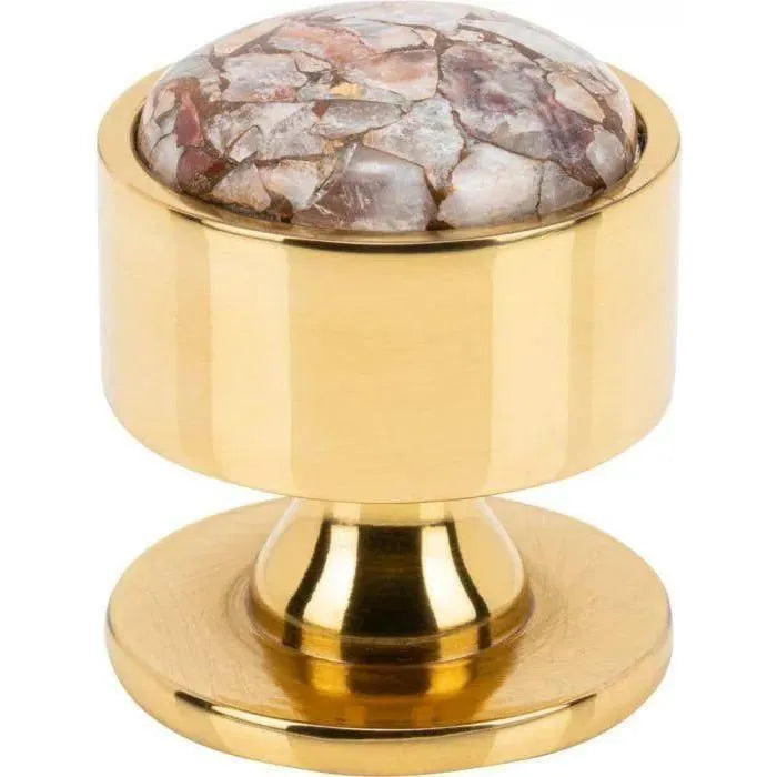 Vesta Fine Hardware - Firesky Mohave Yellow Knob - V7552PB | Montreal Lighting & Hardware