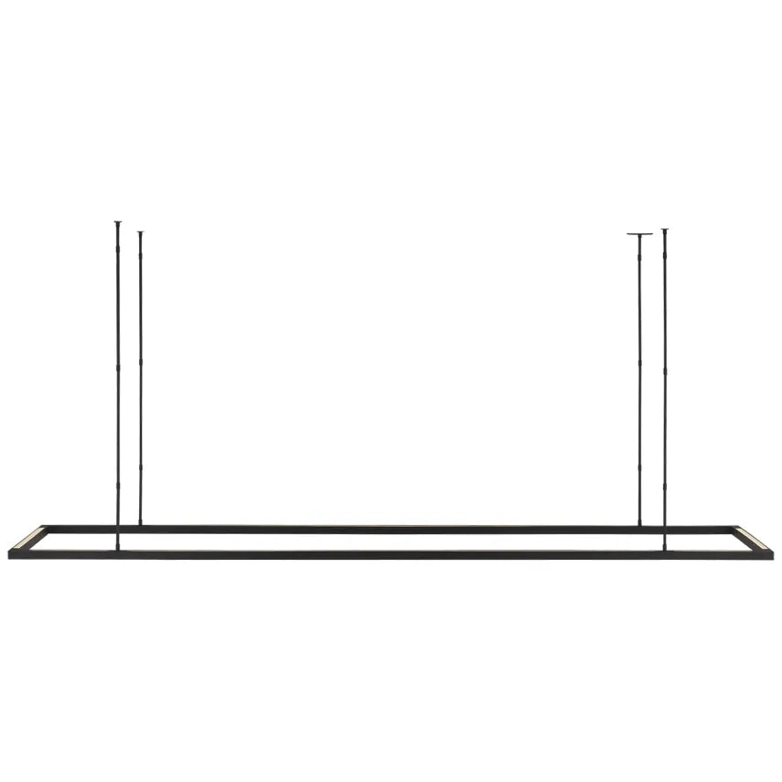 Visual Comfort Modern Collection - Stagger Halo Uplight Linear Suspension - MDLS18627B | Montreal Lighting & Hardware