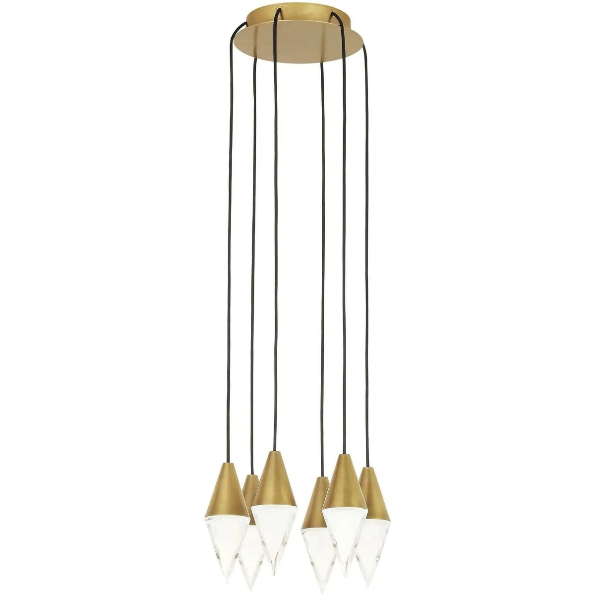 Visual Comfort Modern Collection - Turret LED Chandelier - 700TRSPTRT6RNB-LED930 | Montreal Lighting & Hardware